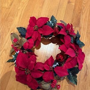 Festive Red Poinsettia Holiday centerpiece